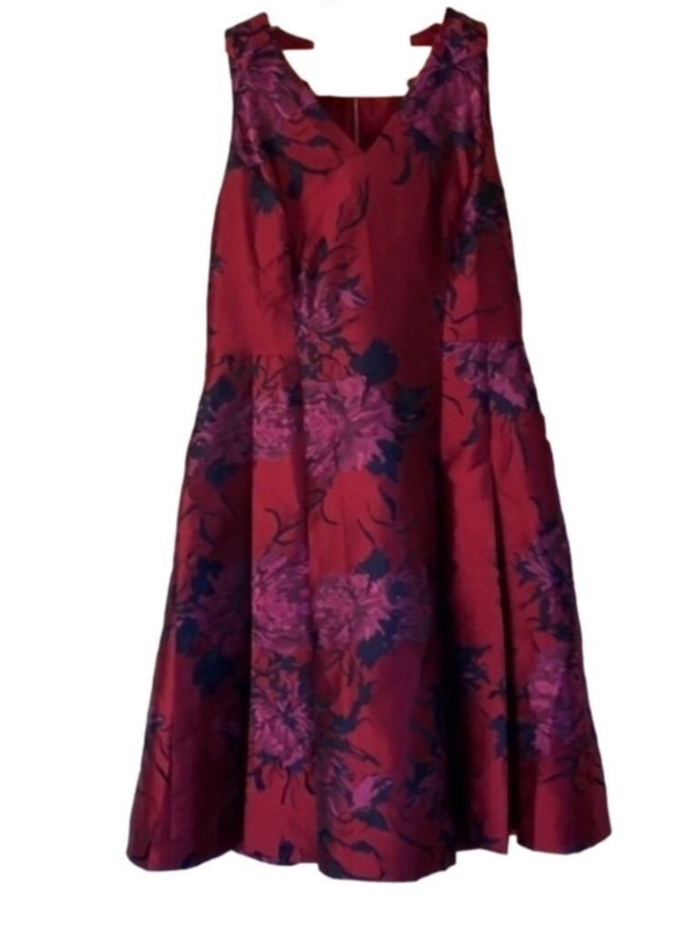 Floral Dress Box Pleated Mini Dress Colors Red Fushia Violet Navy
